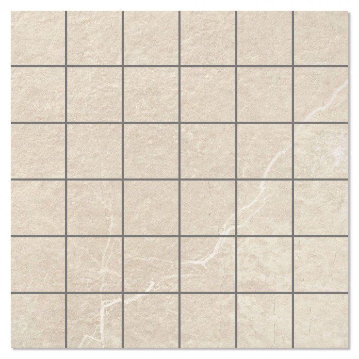 Mosaik Klinker Arkstone Beige Mat-Relief 30x30 (5x5) cm-0